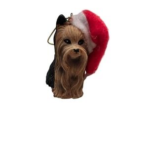 Collector's Series‎ Yorkshire Terrier Christmas Ornament with Santa Hat dog